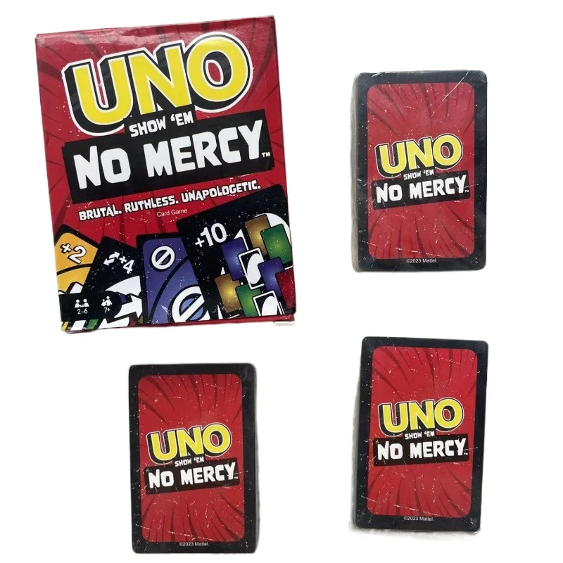 UNO No Mercy New Solitaire Multiplayer Entertainment Board Game Christmas Party Super Fun Children\'s Toys Poker Cards