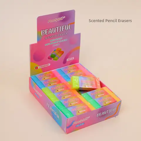 Scented Eraser Colored Pencil Eraser for Kids Pencil Rubber Eraser with Sweet Smell Student School Supplies Stationery Gifts