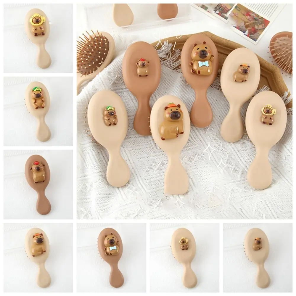 Styling Accessories Cute Capybara Air Cushion Comb Cartoon Portable Kapibala Airbag Comb Head Massage Funny Hair Combs Girl