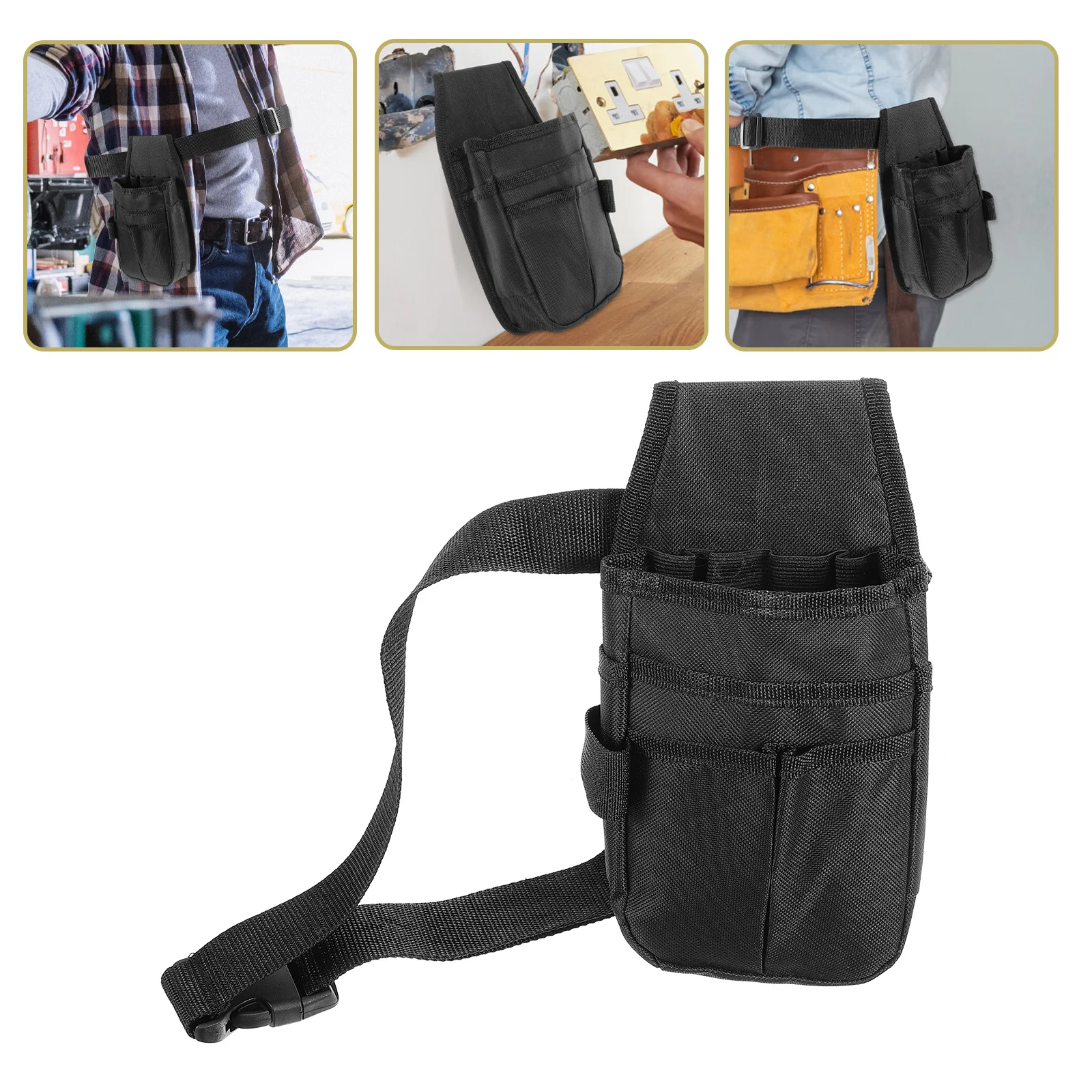 1pcs Tool Bag For Electrician Professional Compact Durable Utility Belt Pouch For Carpenter Plumber Contractor Large Capacity