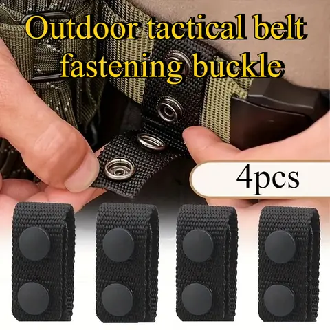 4pcs/set Outdoor Tactical Belt Buckle Nylon Adjustable Webbing Duty Equipment Four-in-One Buckle Portable Belt Buckle