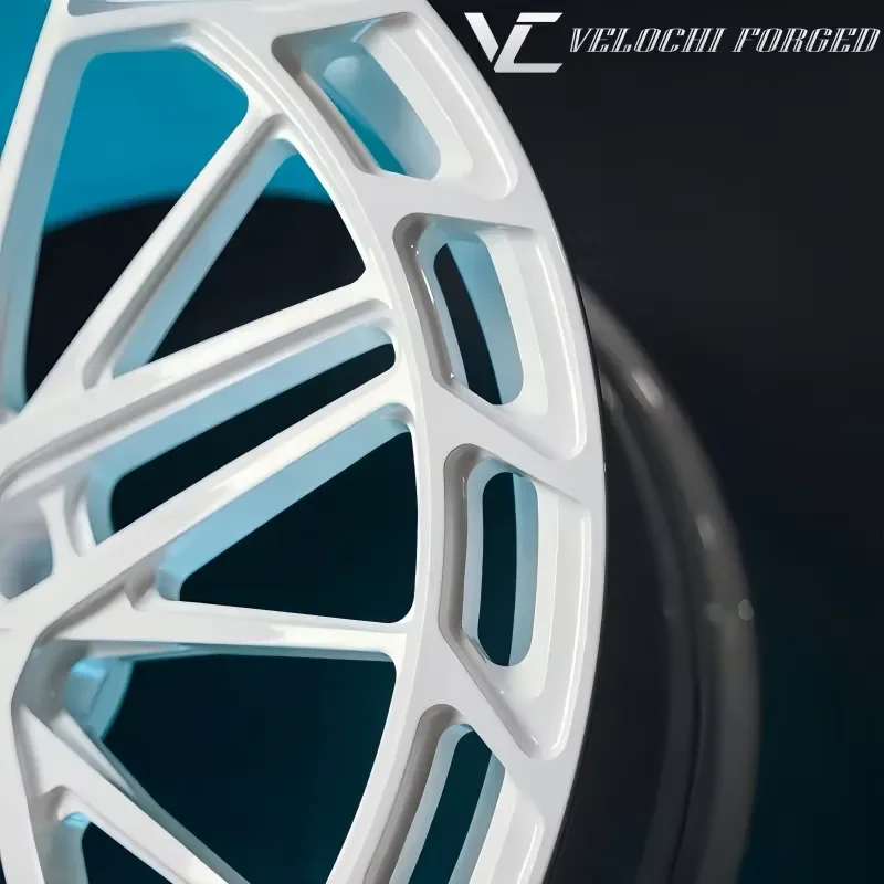 Velochi Single-Piece Gloss White Two-Tone Paint 19 20 21 22 24 Inch Wheels Luxury 5x114.3 5x112 5x130 Wheels