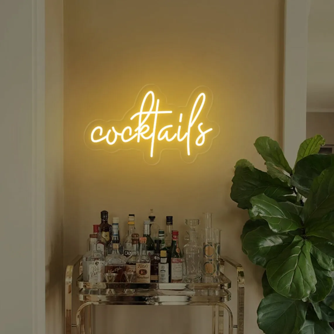 Cocktails Abertos Sinal De Neon, Home Bar Neon Sign, Custom Bar Shop Neon Sign, Sinal De Neon De Negócios, Decoração da parede