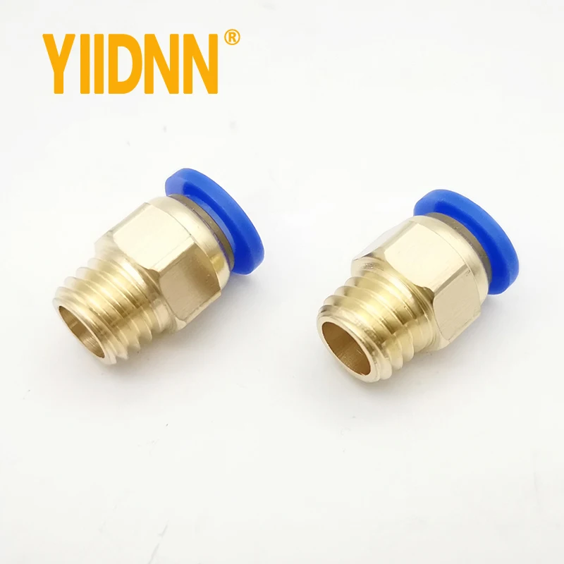 PC Air Pneumatic Fitting Quick Connector 4-m5 4-M6 4mm 6mm 8mm 10mm 12mm Male Thread 1/4 1/2 1/8 3/8 Compressed Hose Tube Pipe