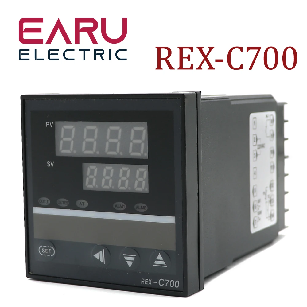 AC 220V Oven Temperature Controller  REX-C700 C700 Thermocouple PT100,K Universal Input Relay Output 72*72mm Thermostat