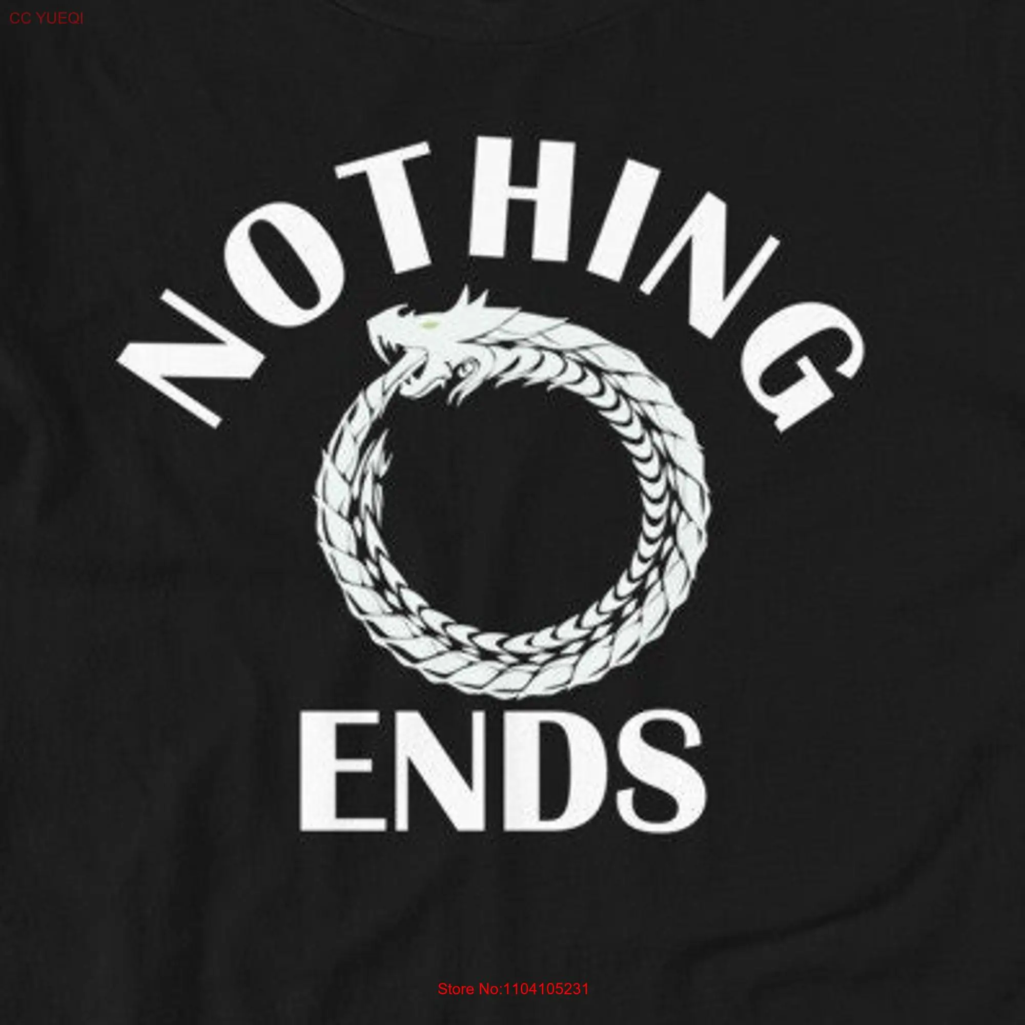 Ouroboros Snake Eating Tail Symbol of Renewal  T Shirt Available In Sizes 2x 3x And 4x long or short sleeves