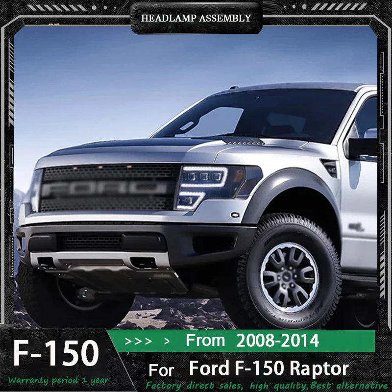 

Car LED Headlight Light Assemblies For Ford F150 SVT RAPTOR 2008-2014 Auto Fog DRL Brake Turn Signal Lamp Plug and Play