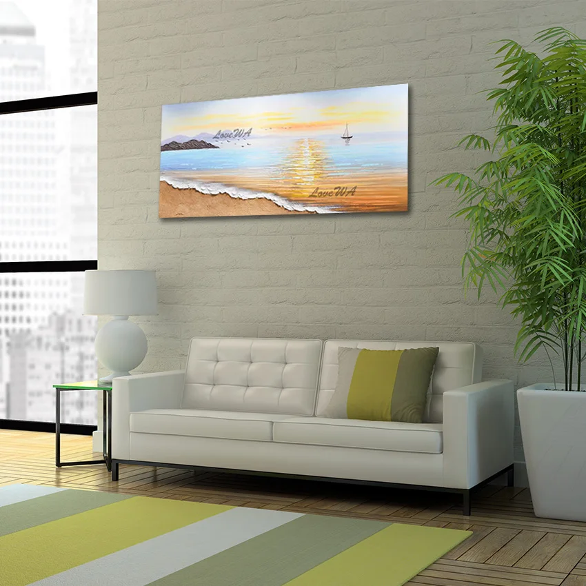 

Морской пейзаж Абстрактные ручные росписи Фотографии Красивый пейзаж Нож Картина маслом без рамы Холст Стена Акриловая текстура Искусство