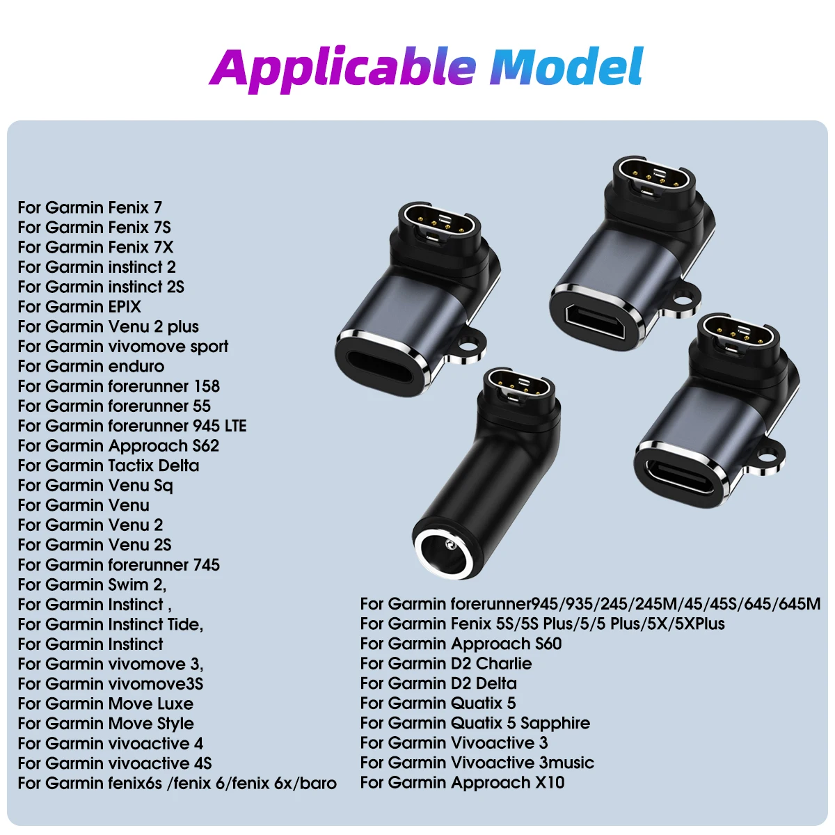 Tragbare Typ C/Micro USB Weiblichen zu Ladegerät Kabel Adapter Für Garmin Fenix 7/7S/7X/6/6S/6X/5/5S/5X Uhr Lade Konverter