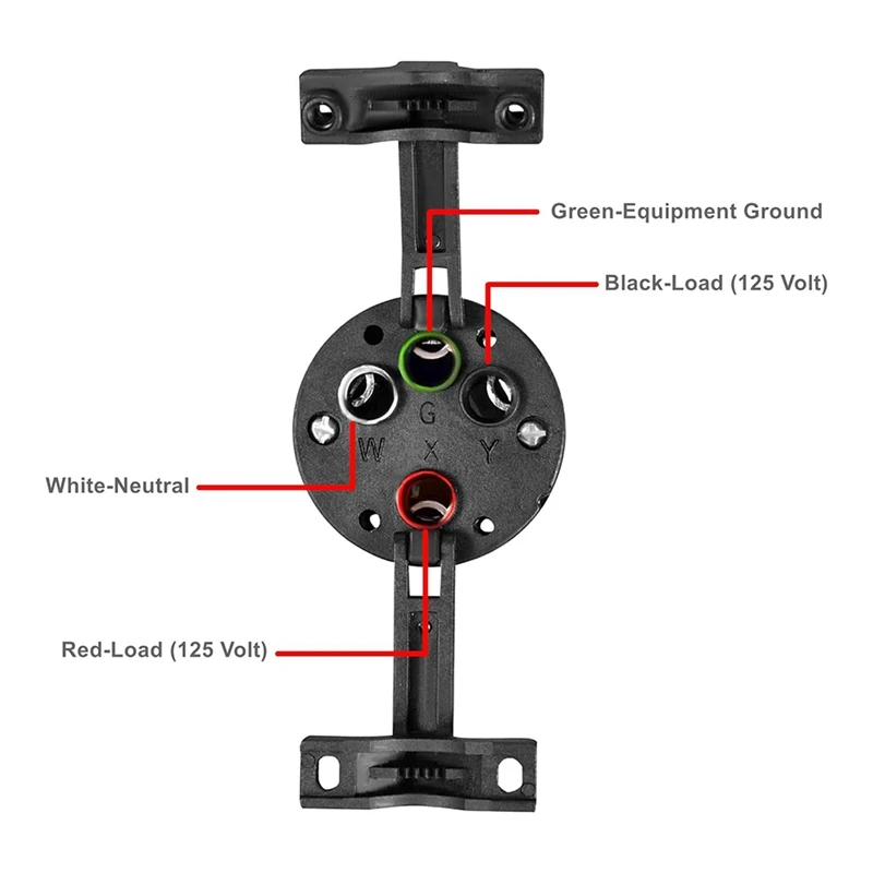 Generator Connector 50 Amp NEMA SS2-50R, 4-Pin Straight Blade Connector, 3 Pole 4 Wire Grounding 125V/250V