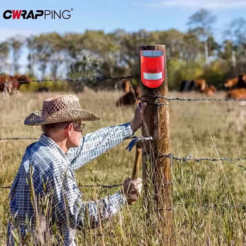 مصابيح الطاقة الشمسية مستشعر حركة بالأشعة تحت الحمراء إنذار صفارة الإنذار ضوء إحترافي للسيارات حديقة المنزل مجال الرعاية الحيوانات البرية الأمن إنذار الضوء