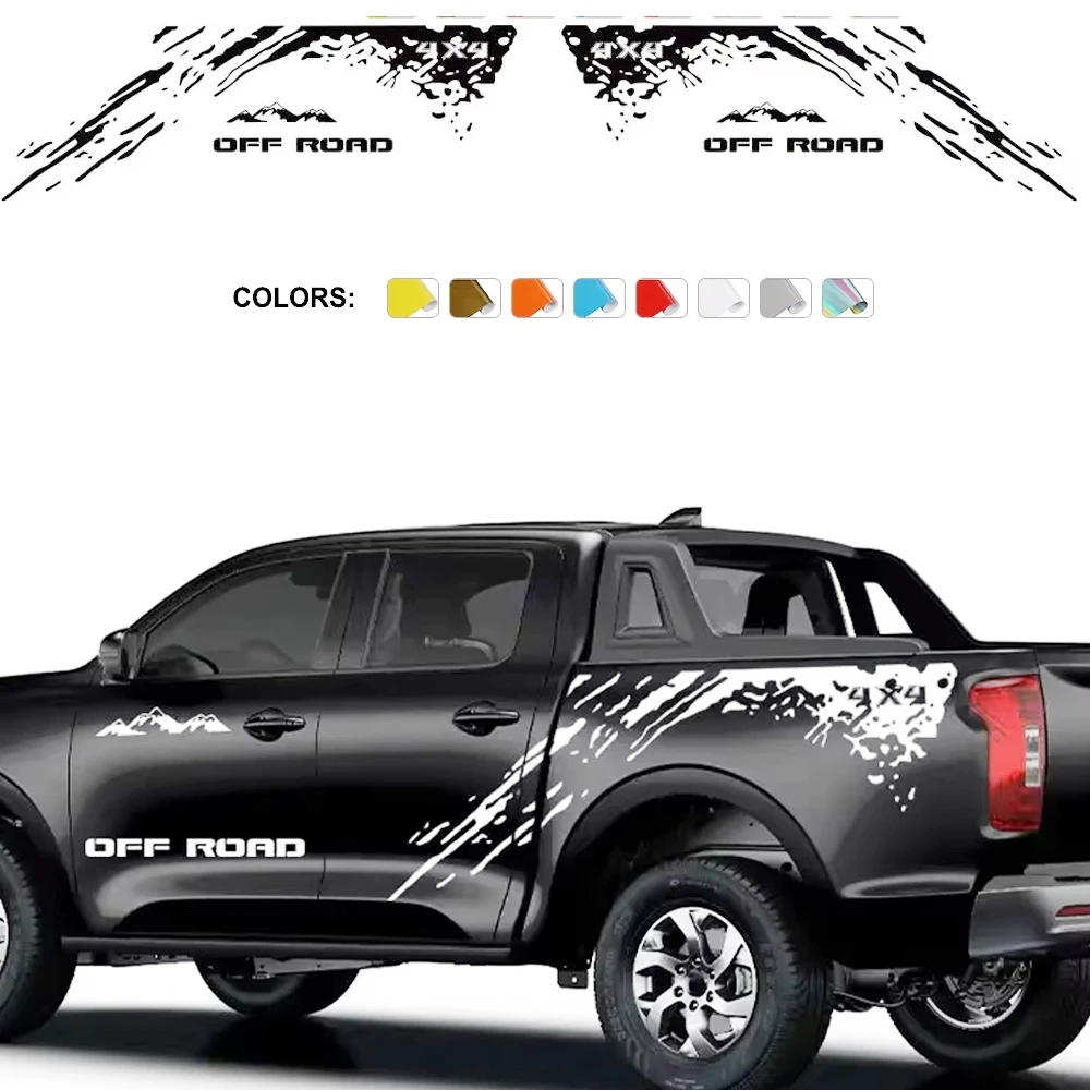 

Pickup Trunk Side Decals Stickers For GWM Poer Pao Wingle Great Wall Truck Mudslinger Side Vinyl Decor Cover Auto Accessories