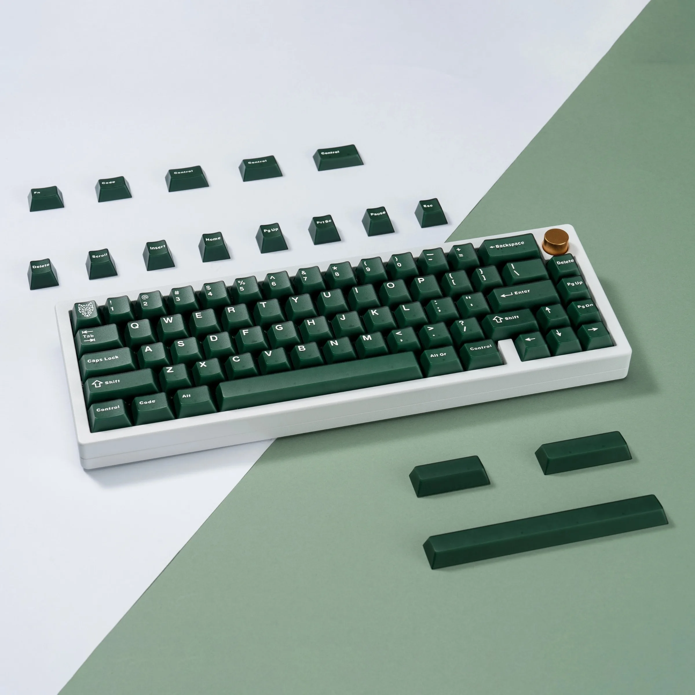 Emerald semi-transparent keycaps Original height ABS two-color two-color keycaps Mechanical keyboard