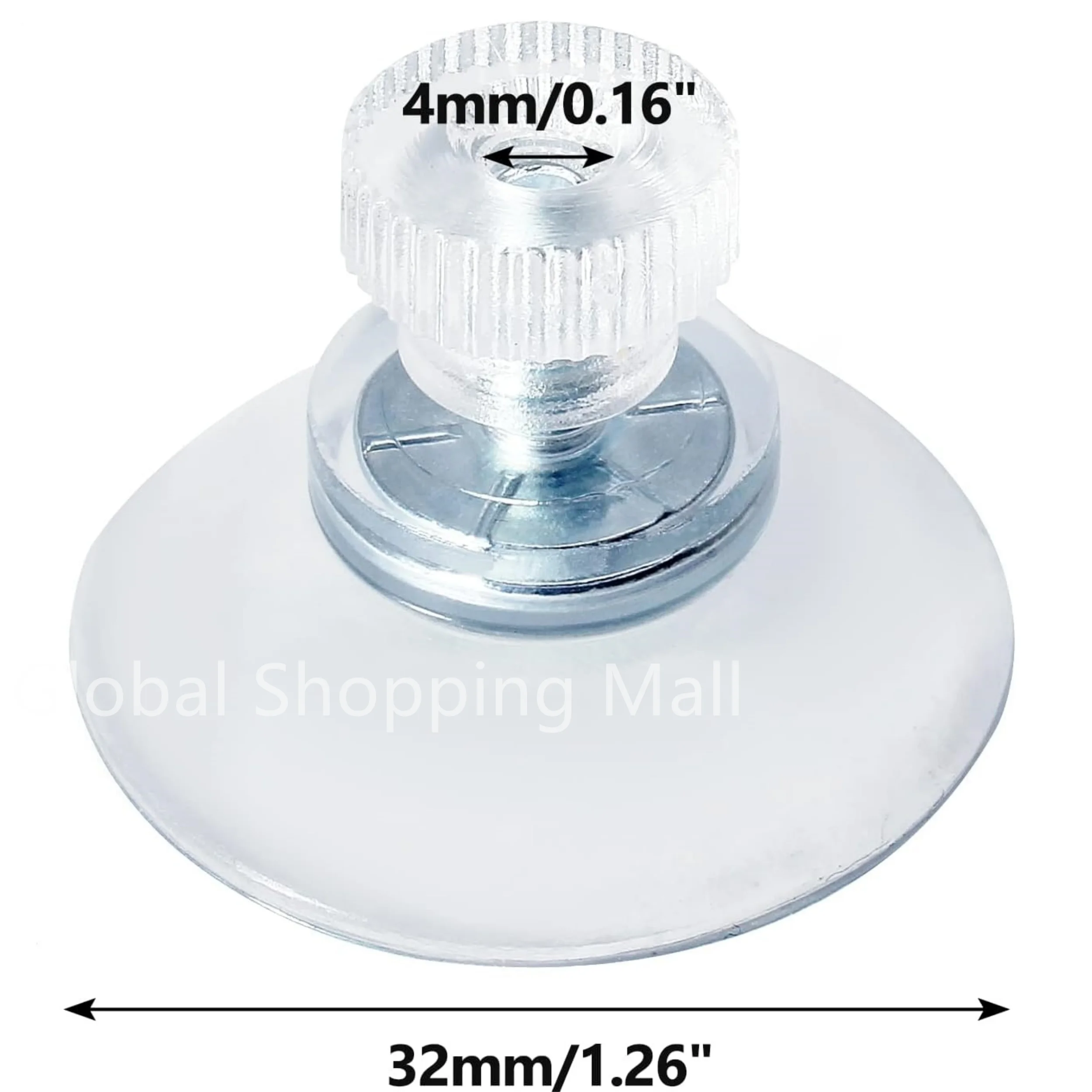 20/50/100 Stück Kunststoff-Saugnäpfe mit Schraube, 25/32/41/53 mm, transparente PVC-Saugnäpfe, stark haftender Saughalter mit Schraubenmutter
