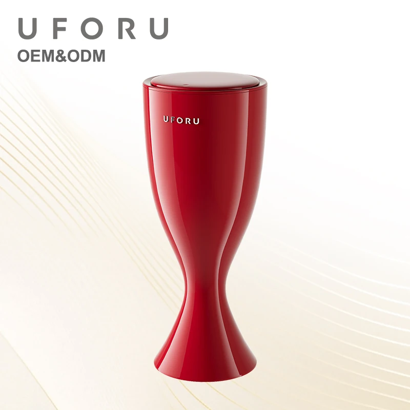 

UFORU Wine Glass Shape Trash Can | Double Bucket | Easy Clean | For Kitchen Bathroom Living Room