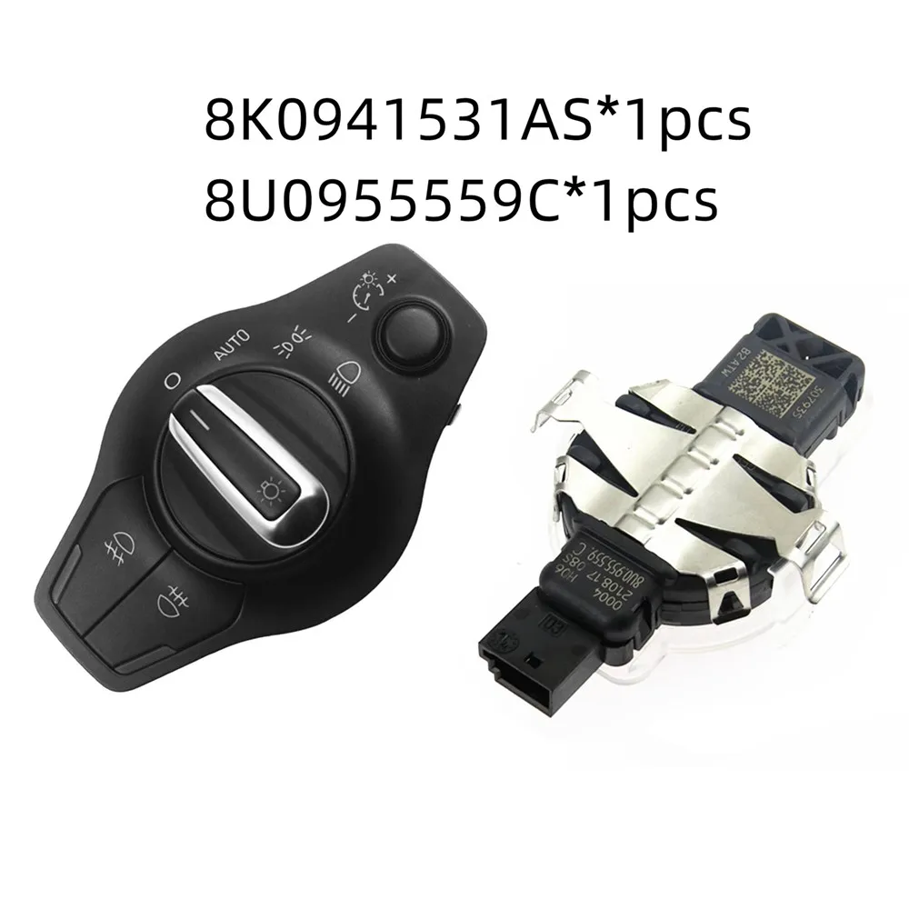

2pcs Chrome Headlight Switch Button & Rain Sensor for A4 B8 S4 A5 Q5 S5 2009-2014 8K0941531AS 8U0955559 8U0 955 559C 8U0955559C
