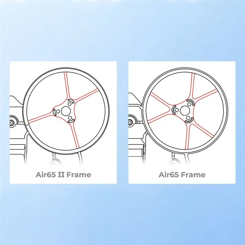 DT23 Ultra-Light Brushless for Whoop Frame 65MM Wheelbase for BETAFPV Air65 II FPV RC Drone Compatible Orange
