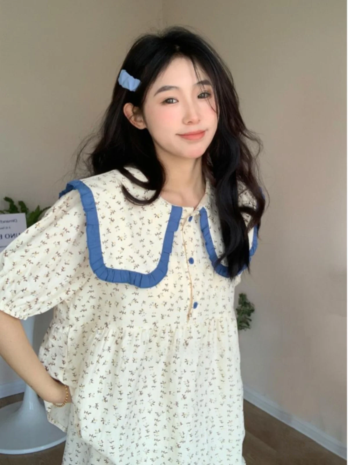 

Cute Floral Spwear Women's Summer 2024 New Sle ort Sve orts Two-Piece Set Can Be Worn outside Home Clothes