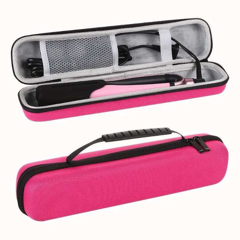 Vinyl Hair Styling Tools Organizer Case, 1pc Multi-functional Waterproof Anti-shock Storage Bag for Curling Irons