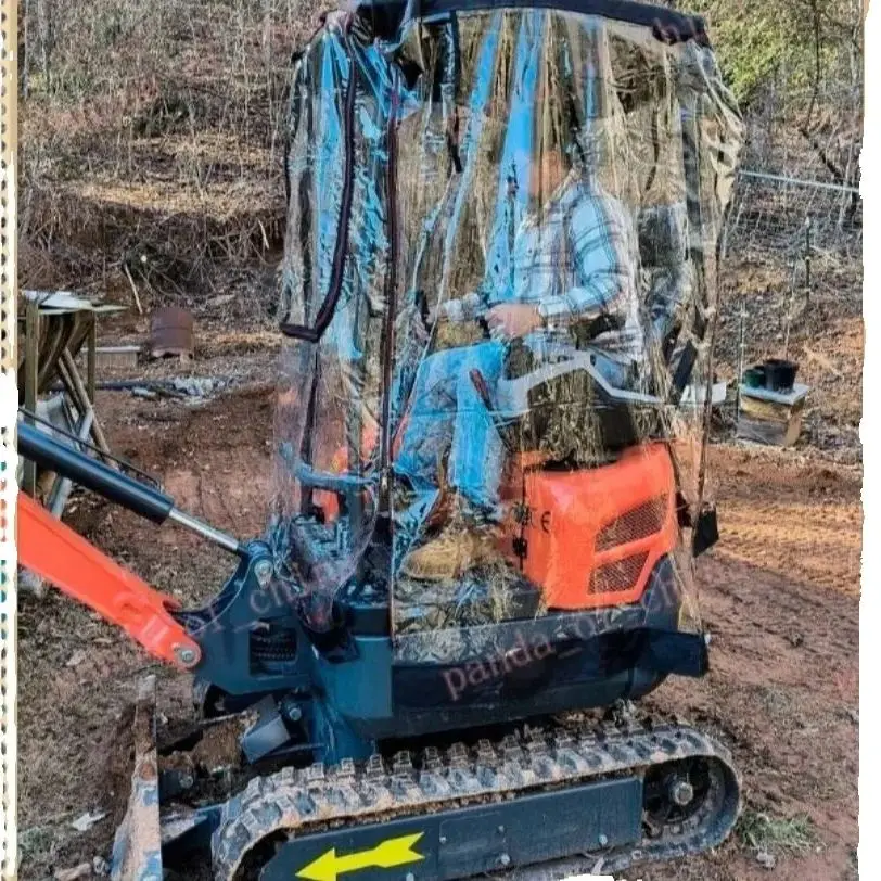 

Brrand New Mini Digger Rain Cover Windproof Warm Awning PVC Cover For 1-2Ton Excavator