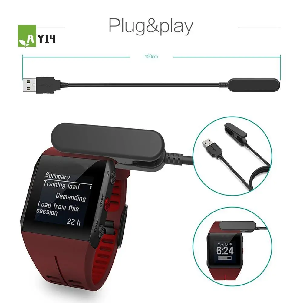 

AY14 — Зарядное устройство для спортивных часов Polar V800 — USB-кабель для зарядки 100 см — аксессуары для умных часов Polar