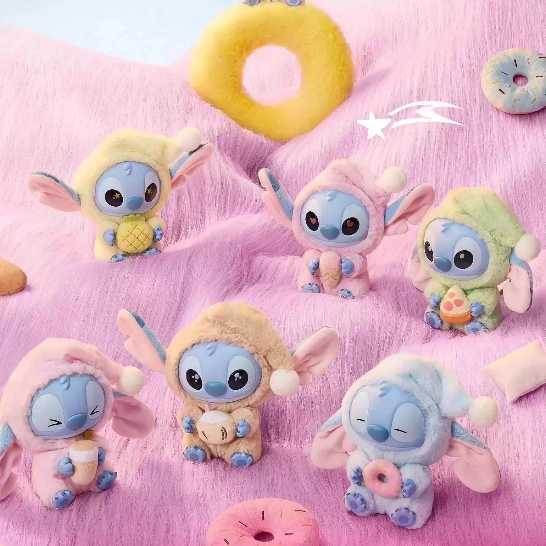 

HOT sale!Stitch Blind Box Bag Eat Some Thing Before Sleep Series Vinyl Pendant Cute Doll Mystery Box Fluffy Doll Surprise Gift