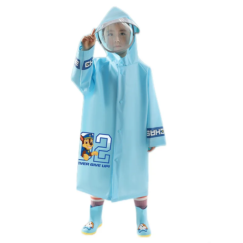 Paw Patrol Children Raincoat Boys Full Body Anime Figure Patrol Canine School Students One-piece Lightweight Waterproof Clothing