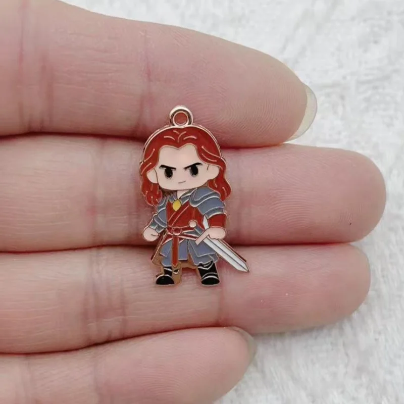 10pcs Cartoon Charm for Jewelry Making Enamel Necklace Earring Bracelet Pendant Diy Accessories Alloy Metal