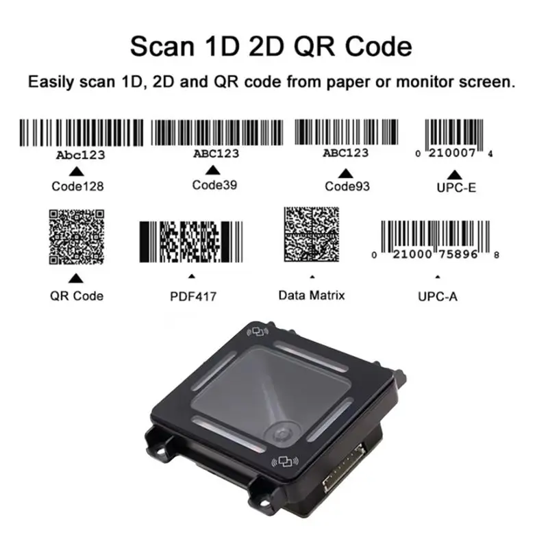 EP8280 QR Code RFID Card Reader 1D 2D QR Code Reader Access Control Barcode Scanner USB Wiegand For Kiosk Turnstile-[A002 Wi