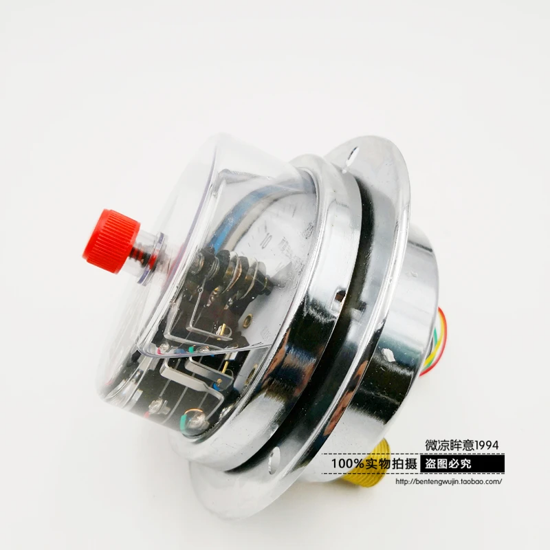 4 Inch Shock-Proof Magnetic Manometer Brass Back Thread 100mm Oil Liquid Filled Electric Contact Pressure Gaug