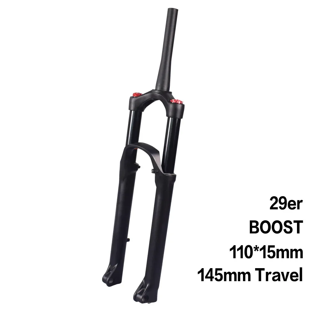 MTB Bicycle Oil Brake  Suspension Fork Tapered 110x15mm With Travel 145mm MTB Fork Suspension