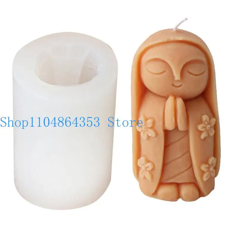 

652F Silicone Ornament Molds Soap Making Moulds Monk Shaped Silicone Moulds