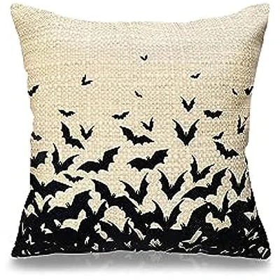 Halloween pillowcase decoration indoor witch bat linen cushion cover sofa decoration pillowcase 50*50 decor