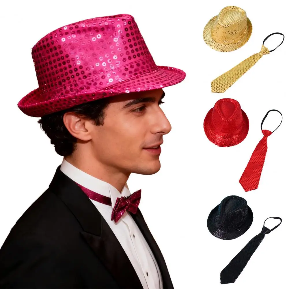 Jazz Hat Adult Kids Sequin Stage Show Hat Dance Performance Cap Christmas Halloween New Year Headwear Джазовая Шляпка