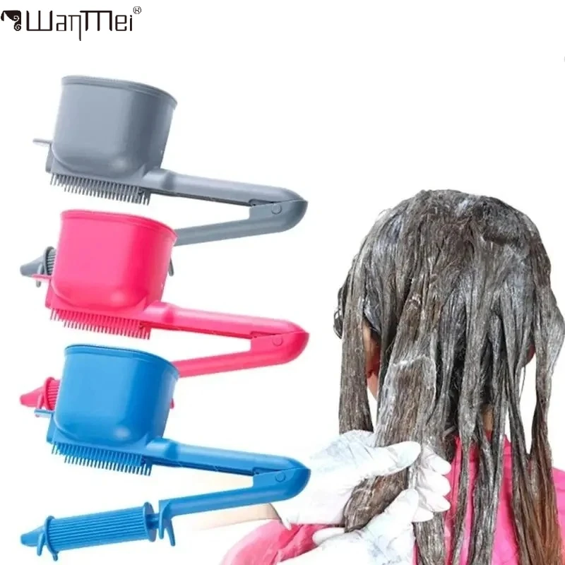 1pcs Professional Hair Dyeing Tool -2-in-1  Automatic Roller Comb Dye Salon Hair Care Plastic Salon Hairdressing Tool