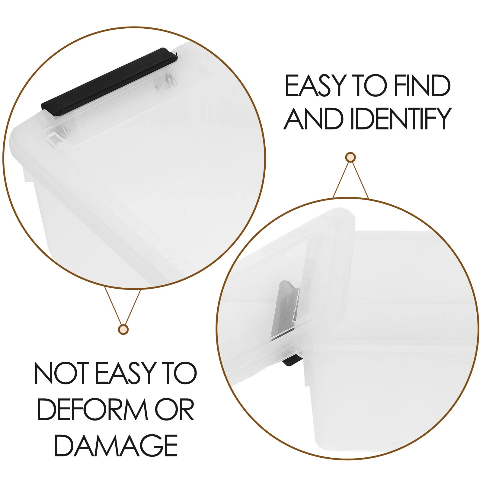 صندوق تخزين منظم الملفات المكتبي سعة 7 لتر، صندوق مستندات شفاف للاستخدام المكتبي، صندوق تخزين الملفات البلاستيكية الشفافة مع غطاء محكم الغلق