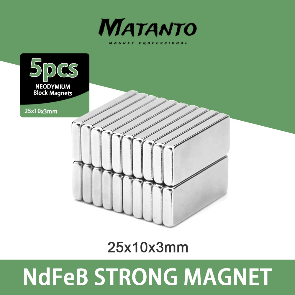 

5/10/20/50/100/200PCS 25X10X3 Square Super Strong Magnetic Magnets 25mmX10mm Permanent Neodymium 25x10x3mm Block Magnet 25*10*3