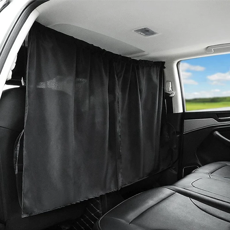 Car Divider Curtain Sun Shade Car Side Window Curtain Travel Nap Night Car Camping Separation Privacy Curtain