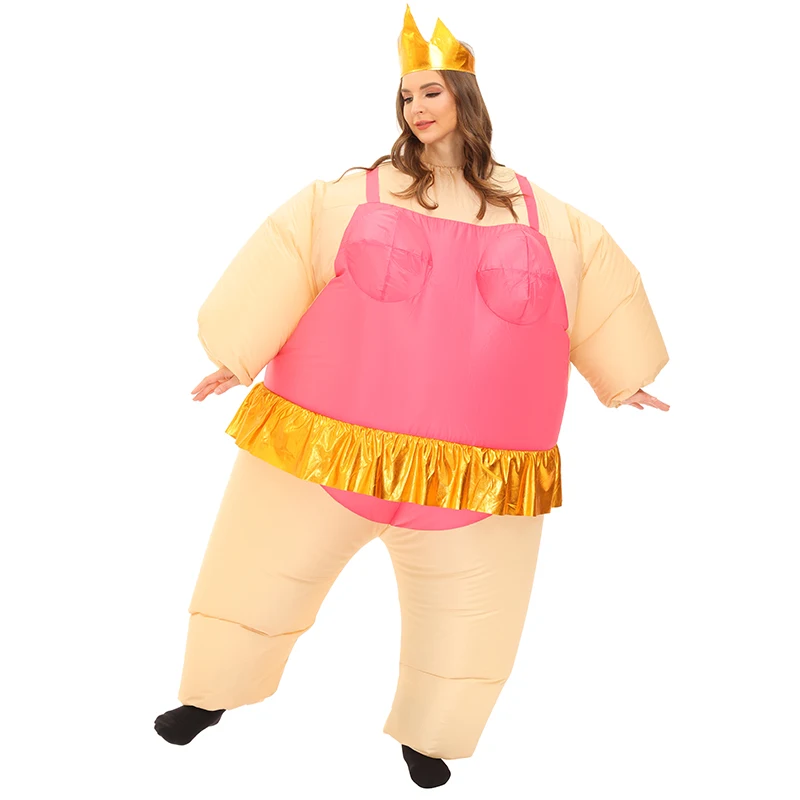 Adult Inflatable Ballet Clowns Costume Fit For Halloween Carnival Party Performance Funny  Joker Costume For Men Women