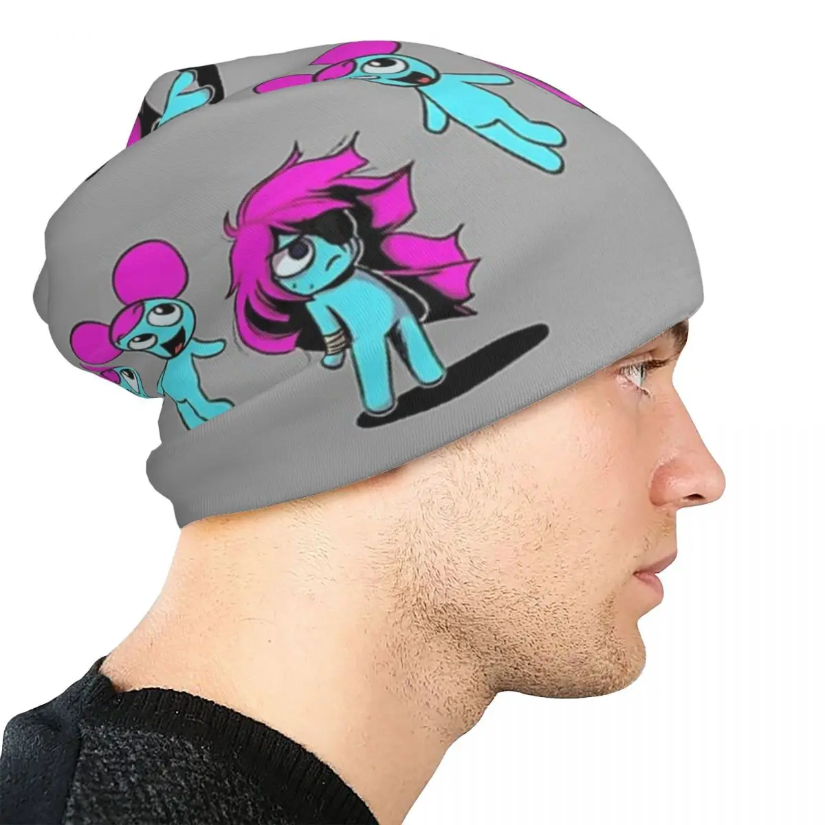 تعال وتعلم مع بيبي! تي شيرت FNF X Pibby Friends Skullies Beanies القبعات الدافئة الخريف قبعة محبوك بونيه قبعات الكبار