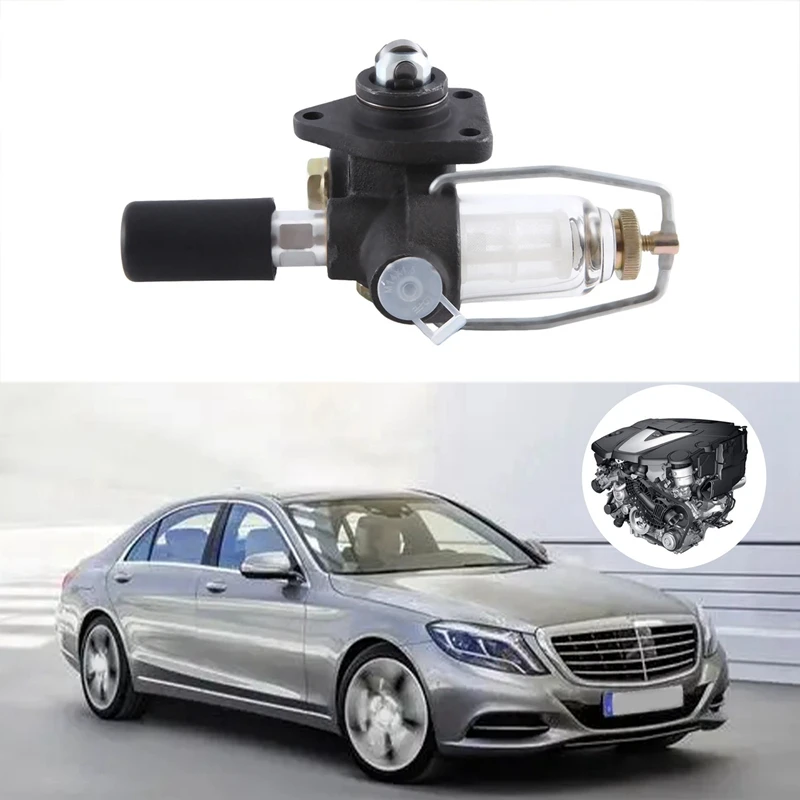 

1 PCS Engine Truck Parts Supply Pump Fuel Feed Pump Black ABS+Metal For Mercedes Benz OM352 Diesel Pump For Lift Pump