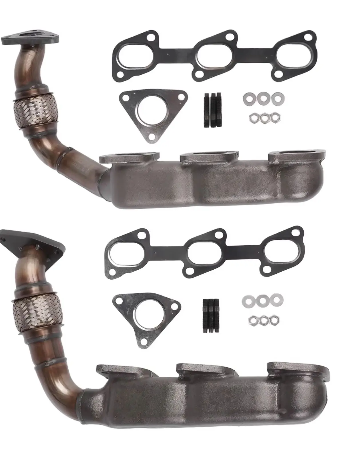AP02 AP02 Neues Abgaskrümmer-Flexrohr (rechts links) – Passend für Mercedes 3.0 V6 CDI W203 W204 C E M CLS Klasse