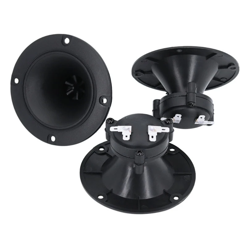 2Pcs Tweeters 98MM Speakers 150W 4-8ohm Trebles Ceramic Piezo Loudspeakers Round Horn