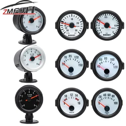 Universal 52mm Car Tachometer Boost PSI BAR Water Temp Oil Temp Oil Press Gauge Voltage Meter Car Accessories For 12V Car