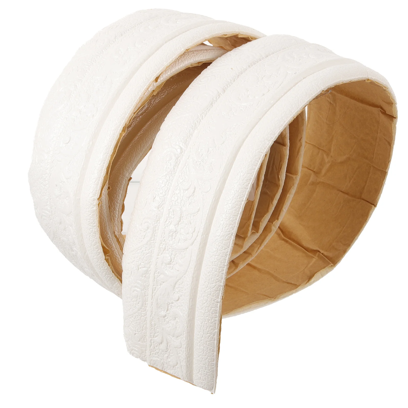 

Self-Adhesive Wall Trim Skirting Border 3D Embossed Decorative Strip For Kitchen Bathroom Living Room Peel Stick Caulk