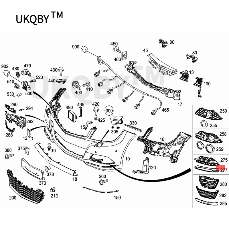 Me rc ed es Be nz FG w204 car Wheel trim cover Left/right Front bumper A2048852974 A2048853074