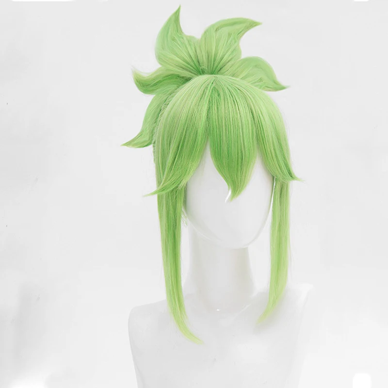 อะนิเมะเกม Genshin Kuki Shinobu วิกผมสังเคราะห์ทนความร้อนผมฮาโลวีนคอสเพลย์อะนิเมะ Crossdressing วิกผม