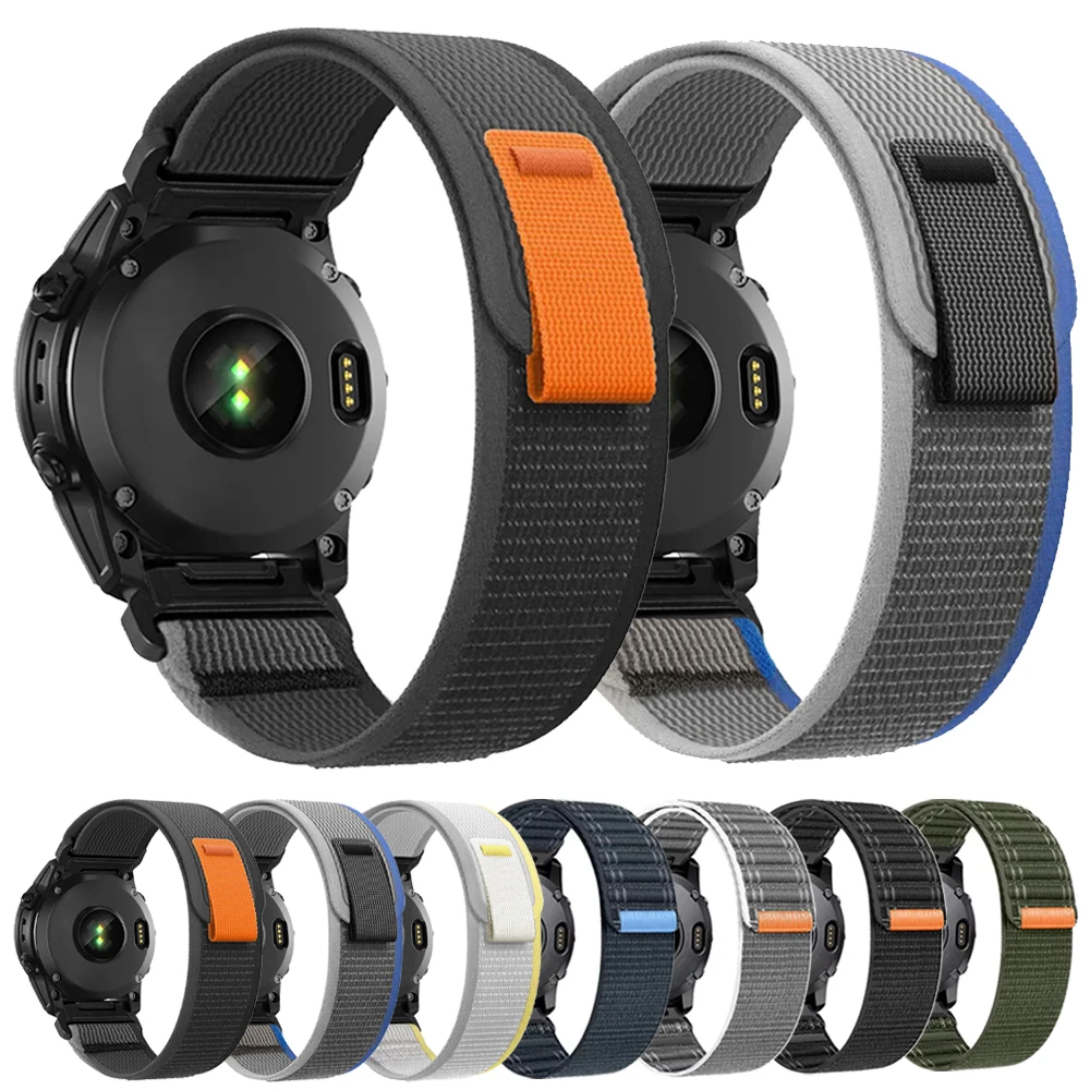 22mm 26mm Trail loop Nylon Strap For Garmin Smart Watch Fenix 8 Pro 51 47mm E 7X 7 Pro 6 6X Enduro 3 Band Quick Release Bracelet