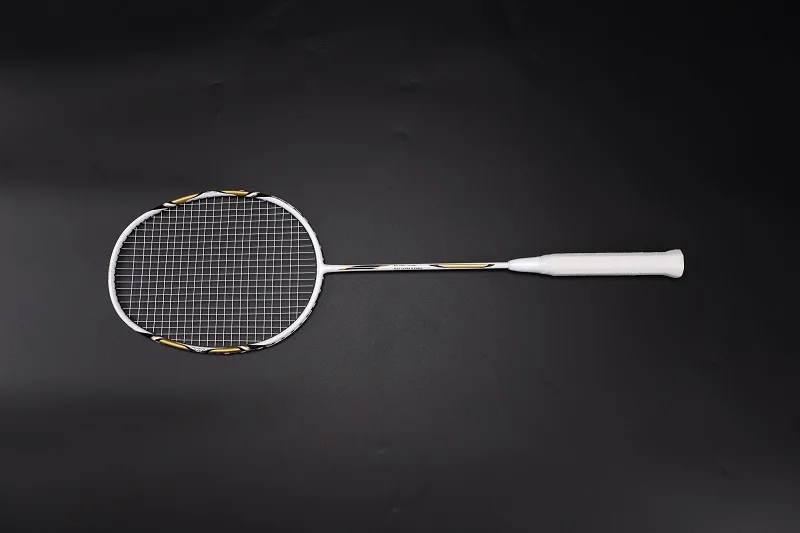 Lightweight full Carbon fiber material badminton racket, customized frame design, portable durable structure for outdoor indoor