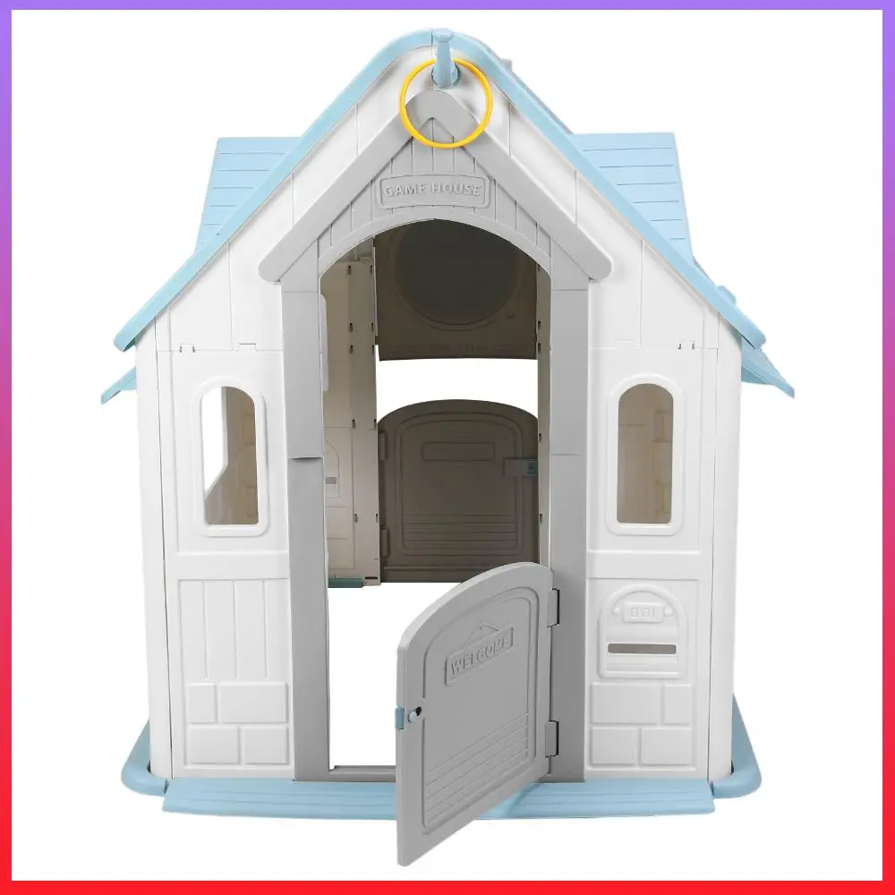 

Детский игровой домик с баскетбольным кольцом и дартсом, игровой комплекс для дома и улицы, садовые игры, домик для детей 2-5 лет